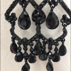 Black dangle earrings
